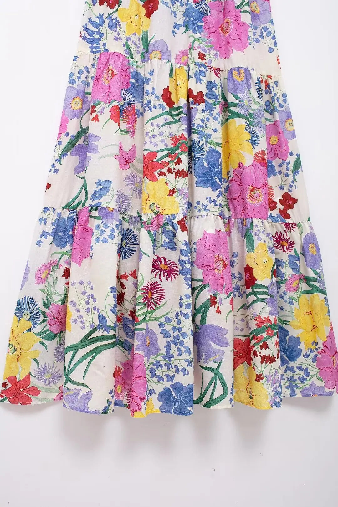 qgtao 2024 Women’s Flower Print Dress Dresses on Sale Clearance Sexy Costume Long Robe Femme Elegant Fashion Summer Party