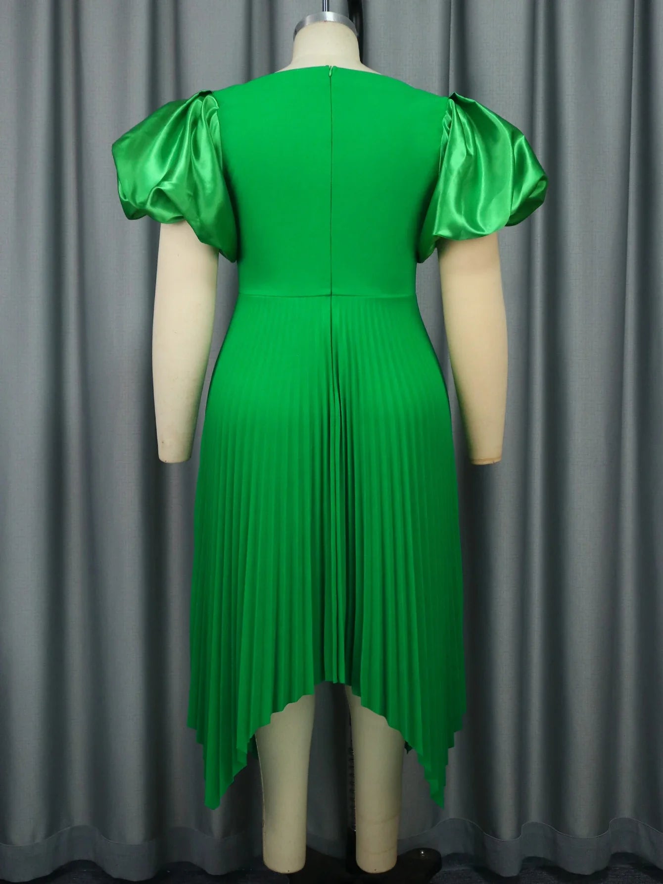 qgtao  Party Dress For Women Sweetheart Neck Puff Sleeve Irregualr Pleated Hem Elegant Formal Evening Birthday Gowns Plus Size