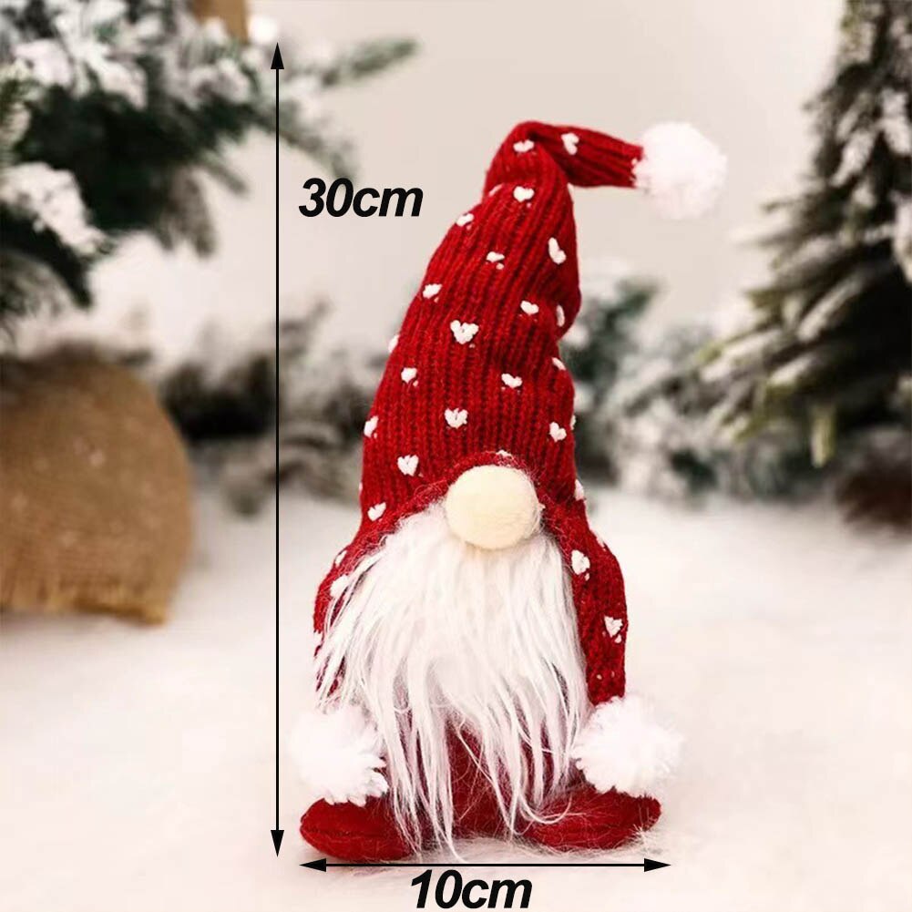 Christmas Gnomes Plush Elf Faceless Doll with Bell for Home Decor Handmade Tomte Swedish Gnome Scandinavian Figurine