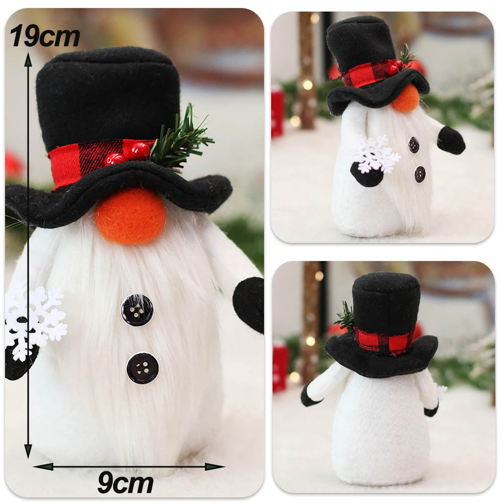Christmas Gnomes Plush Elf Faceless Doll with Bell for Home Decor Handmade Tomte Swedish Gnome Scandinavian Figurine
