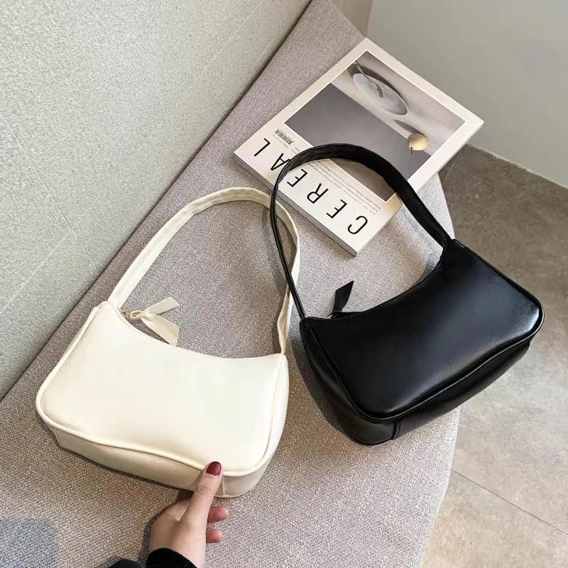 qgtao Fashion Simple Totes Bags for Women New Trendy Vintage Handbag Hot sale Female Small Subaxillary Bags Casual Mini Shoulder Bag