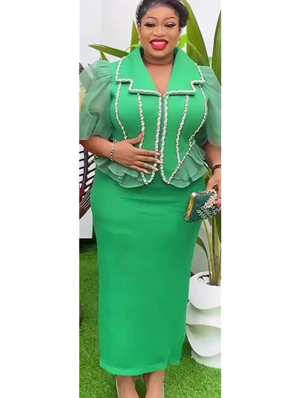 qgtao Clothes for Women 2 PCS Sets Tops And Skirts Suits Dashiki Ankara Turkey Outfits Gown Plus Size Wedding Party Dresses