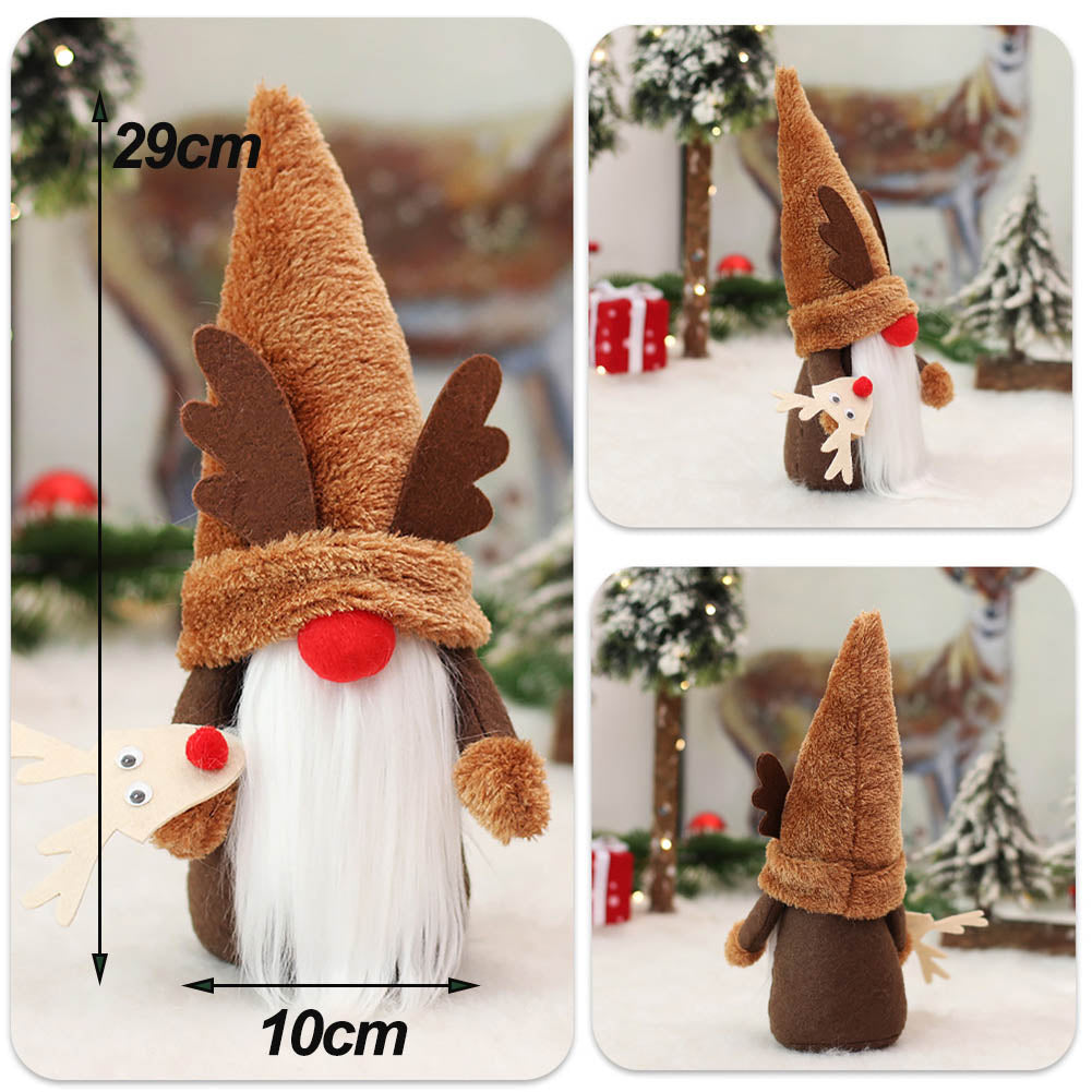 Christmas Gnomes Plush Elf Faceless Doll with Bell for Home Decor Handmade Tomte Swedish Gnome Scandinavian Figurine