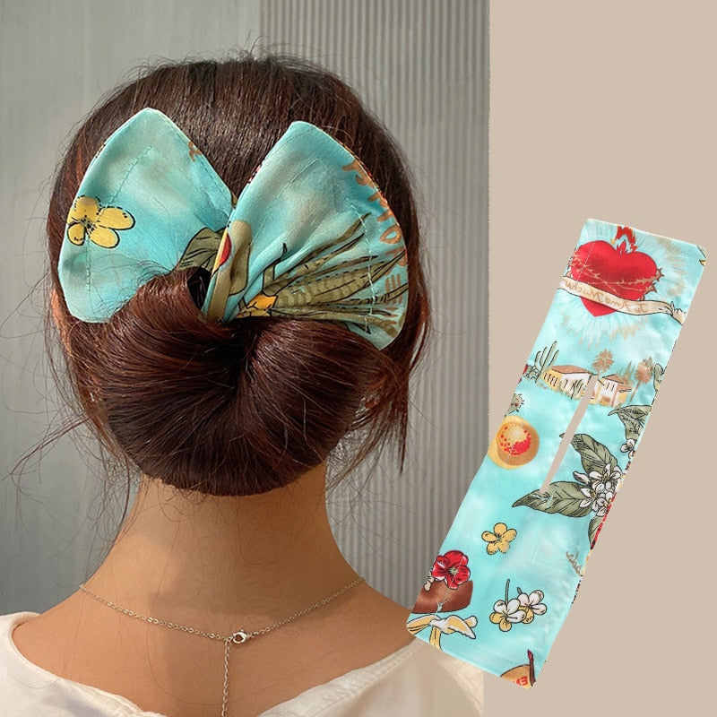 Headband Roller Hair Curler Donut Bun Maker Women's Bow Rabbit Ear Magic Hairstyle Ring Accessories Twisted Lazy Hairpin Tool