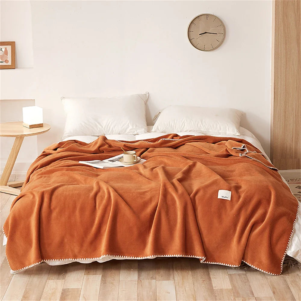 Yeknu Flannel Blanket Soft Bedspread Shawl Blankets for Beds Sofa Office Napping Warm Bedding Throw Blanket