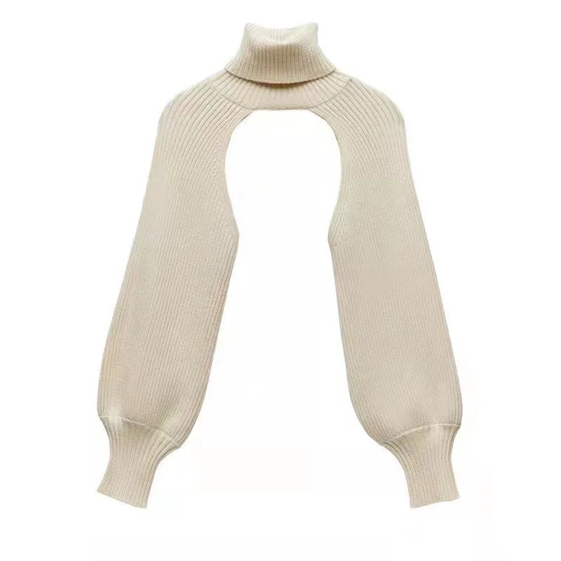 Women Ultra-short Sweater Coat 2022 Autumn Winter Long Sleeve Loose Knitted Crop Tops Solid Color Sexy Cardigan Sweaters Tops