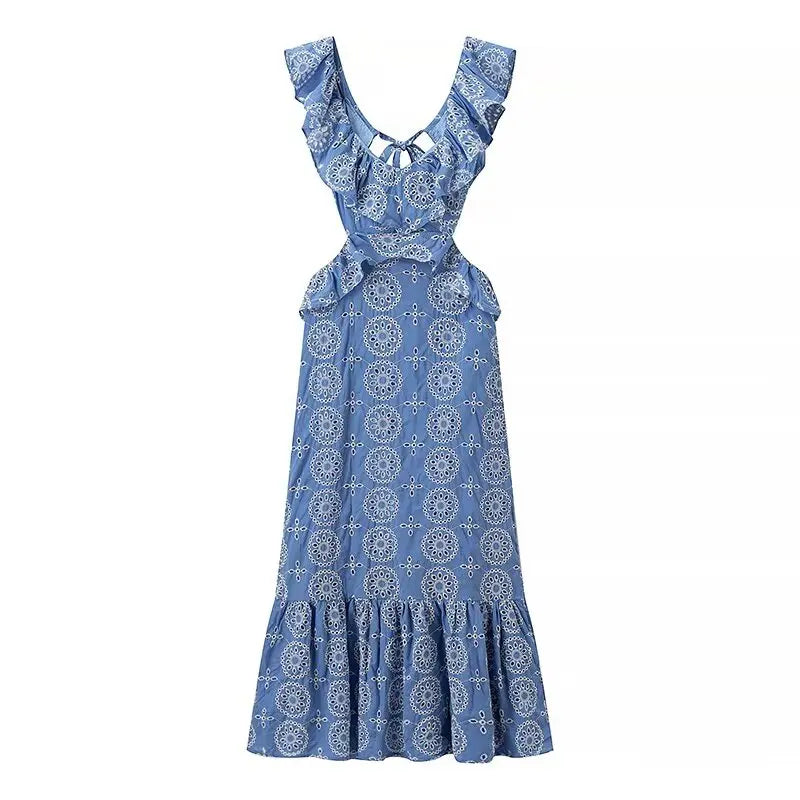 qgtao 2024 Women's Robe Embroidered Layered Dress Dresses on Sale Clearance Sexy Costume Long Femme Elegant Fashion Summer
