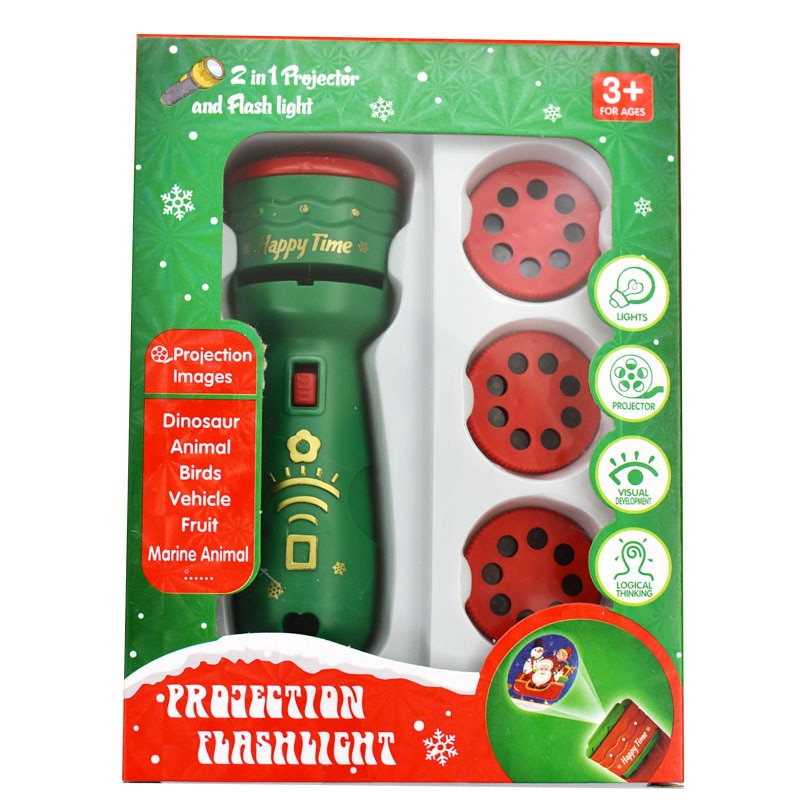 Christmas Flashlight Projector Lamp Toys For Children 24 Patterns Baby Bedtime Sleeping Story Book Fun Education Toys Xmas Gift