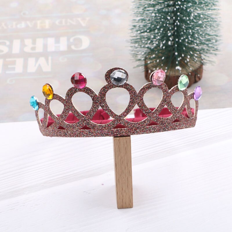 Headbands For Kids Girl Princess Hairbands Yarn Crown Bow Knot Tiara Flower Child Hair Accessories Korean Handmade Wholesale