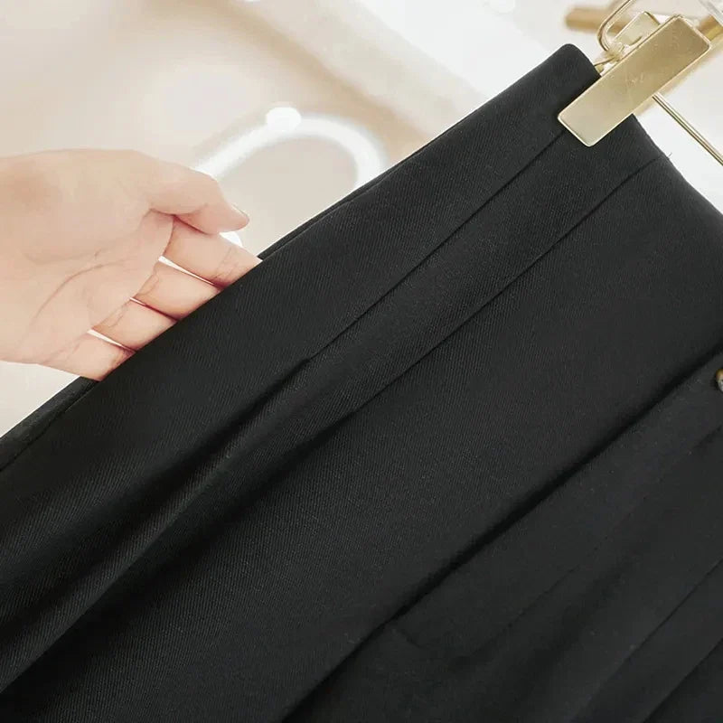 British Style Super High Waist Suit Pants Women Office Work Harem Pantalones Ankle Length Vintage Trousers 2024 Spring Capris