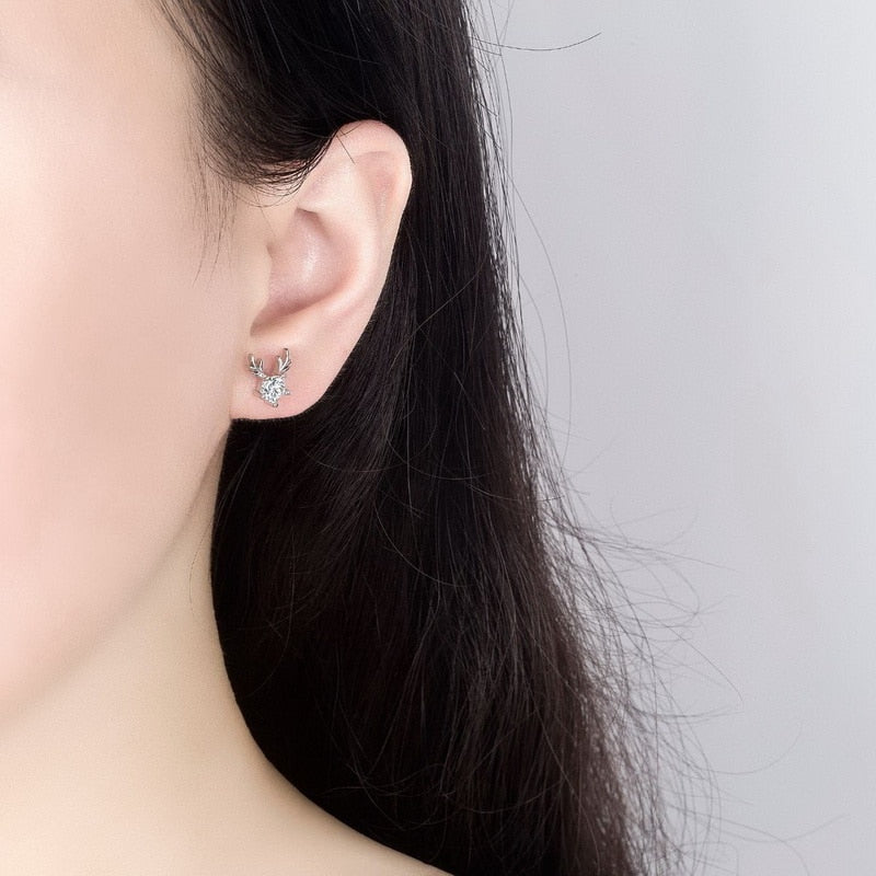 Cute Christmas Elk Dangle Earrings For Women Charm Xmas Deer Star Bowknot Round Ball Drop Earring Girls New Year Party Jewelry