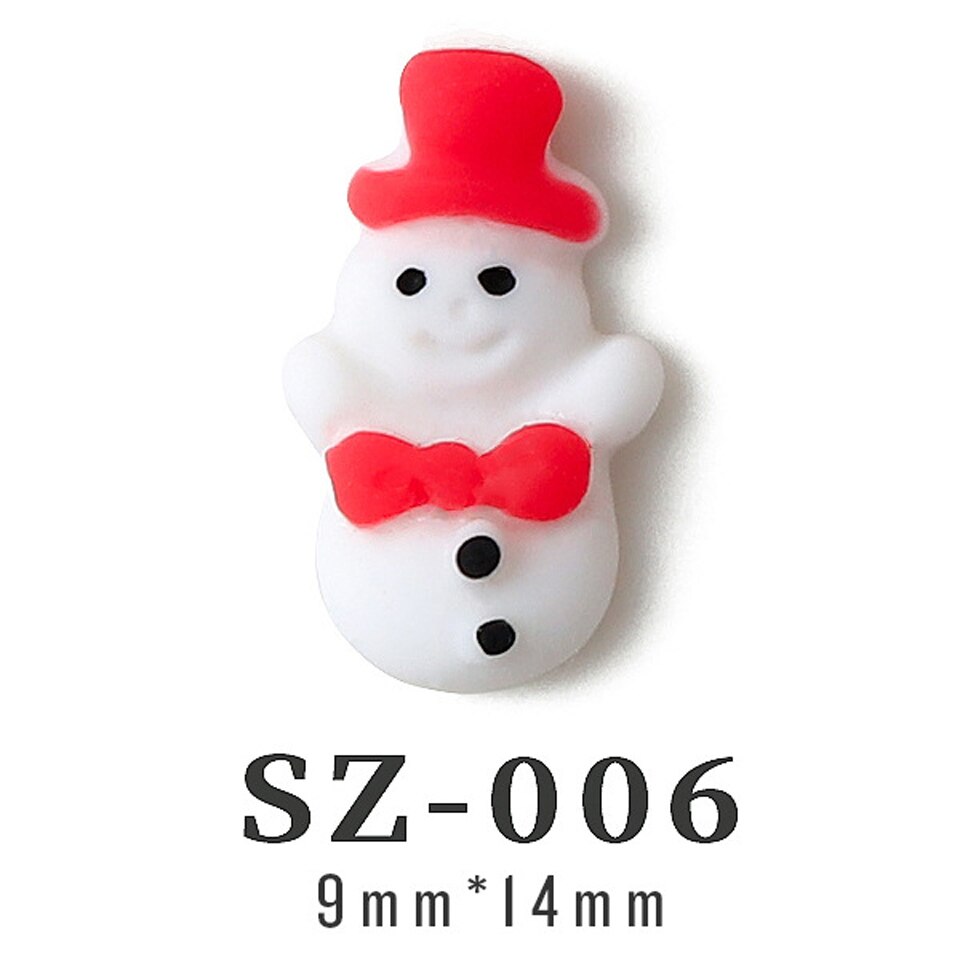 50 Pieces Christmas Nail Charms Wholesale In Bulk Tree Snowman Deer Mixed Styles 3D Resin Nail Art Decoration