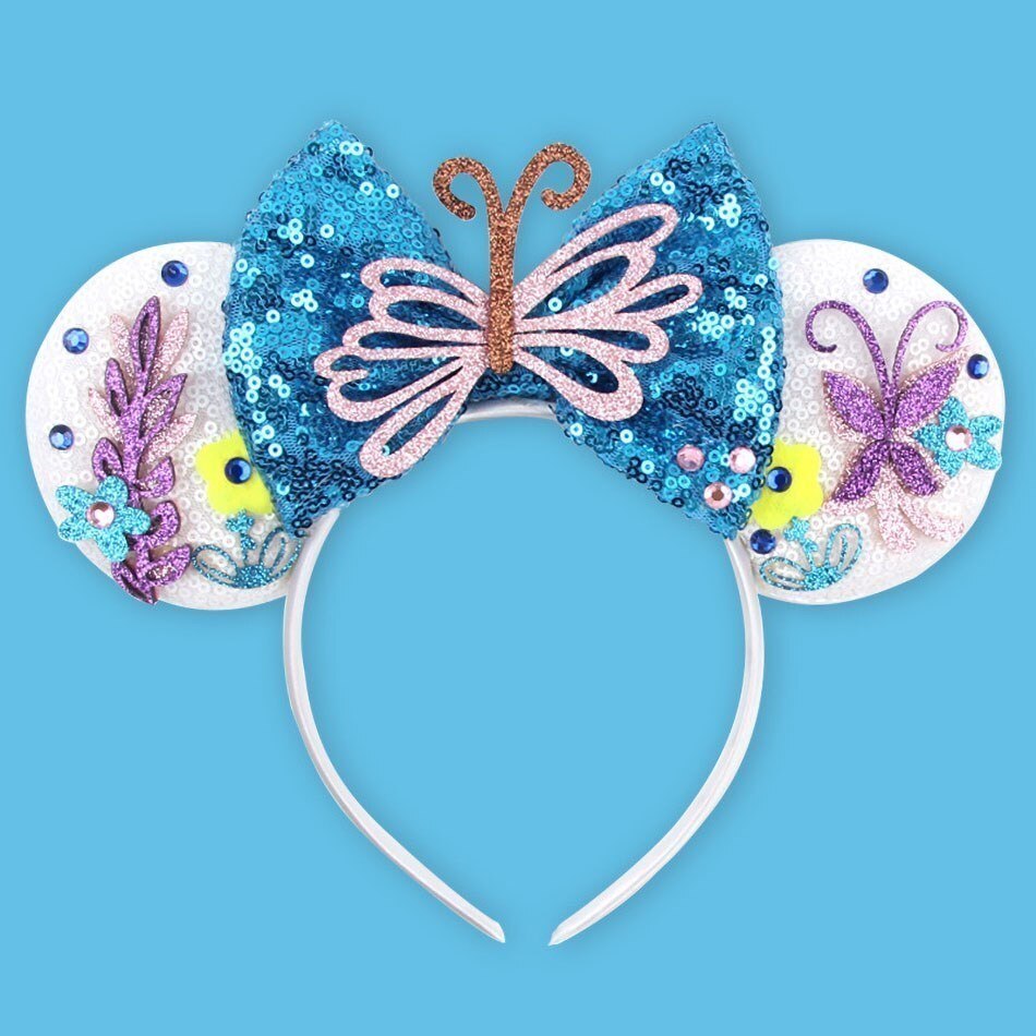 Children Hair Accessories Kids Party Encanto Headband Baby Bridesmaid Mouse Ear Hair Band Teens Wedding Sparkle Sequins Headwear