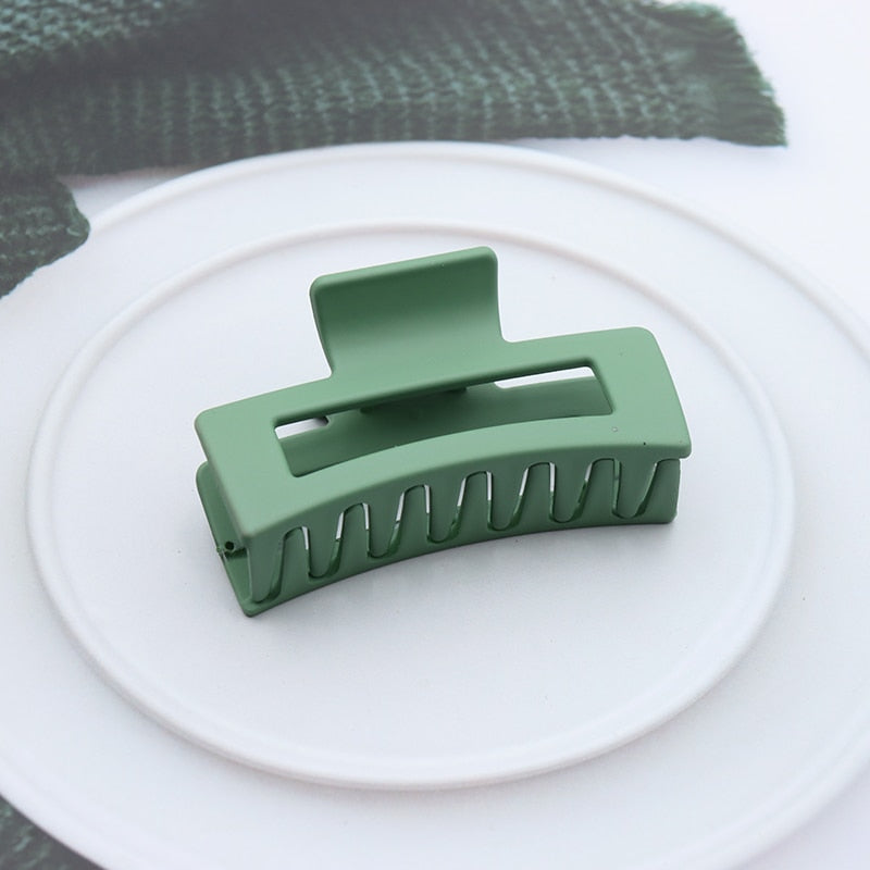 Korean Women Girls Plastic Hair Claws Hair Clips Headwear Large Size Hairpin Crab Barrette Fashion Ornament Hair Accessories