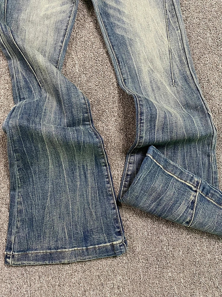 Women's Blue Jeans Vintage Korean Baggy Cowboy Pants Harajuku Wide Denim Trouser 90s Aesthetic Y2k 2000s Trashy Emo Clothes 2024