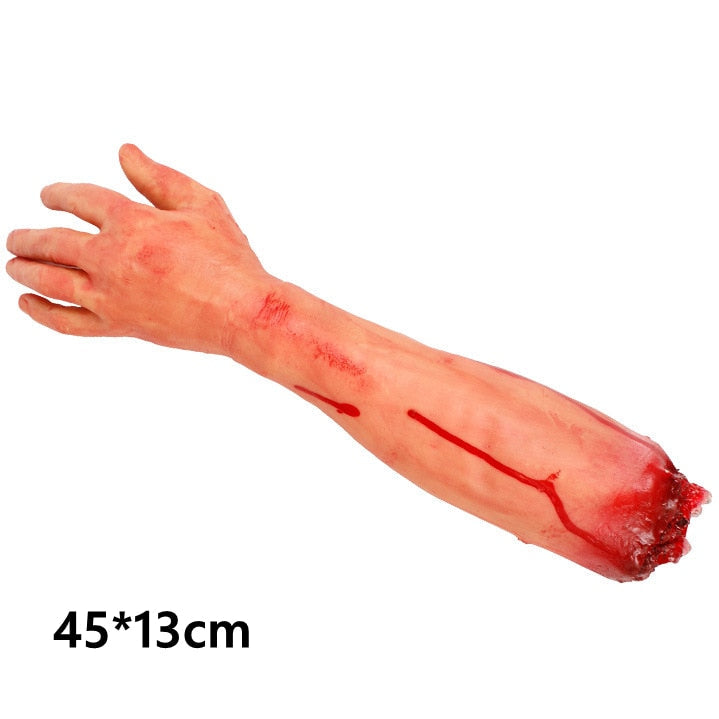 Halloween Decoration Party Horror Props Bloody Fake Arm Hand Creepy Finger Foot Scary Halloween Party Decor For Home Outdoor