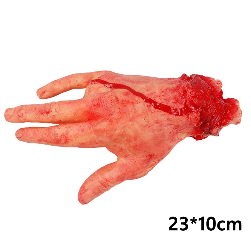 Halloween Decoration Party Horror Props Bloody Fake Arm Hand Creepy Finger Foot Scary Halloween Party Decor For Home Outdoor