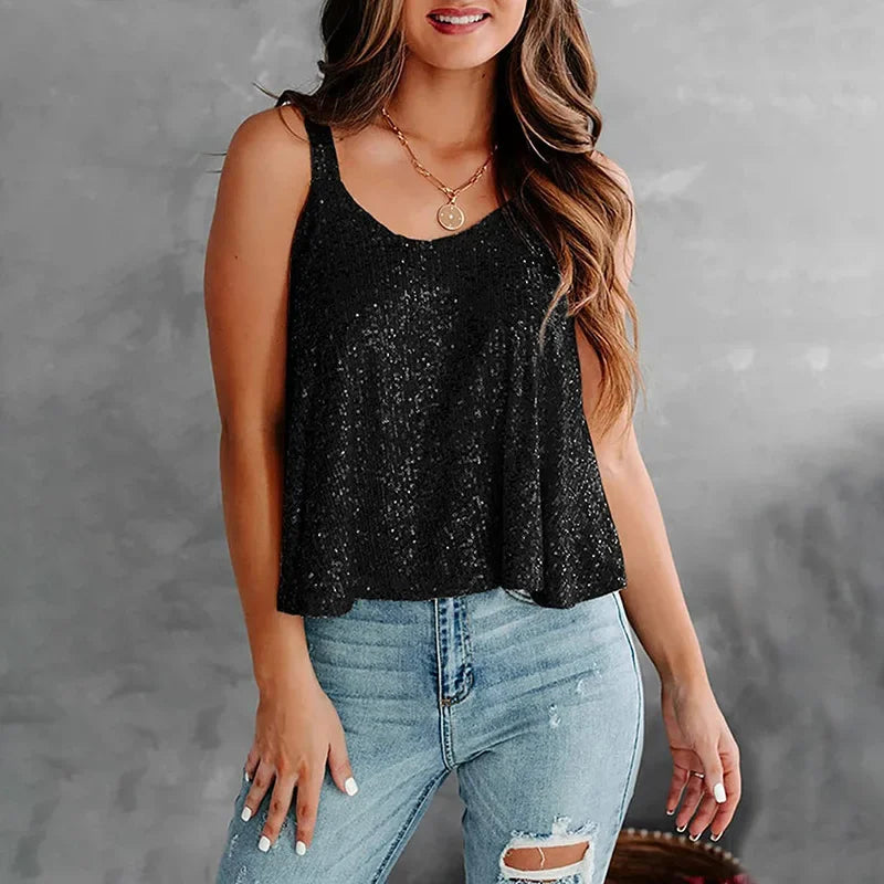 Women Clothing Y2k Tops Tank Top Fashion Clothes Casual Vintage Sexy Elegant Summer Streetwear Party Club Stage Show Bling Camis
