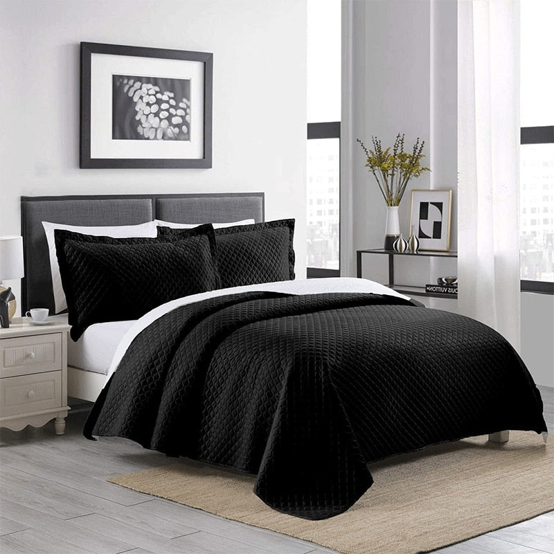 Yeknu Small Queen 3 Piece Double Bed Quilt Lightweight Soft Full Size Velvet Duvet Cover Free Shipping Bed Sheet Set