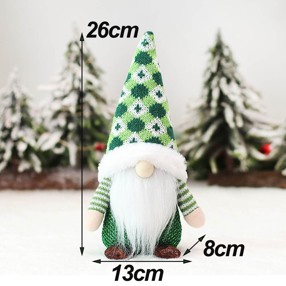 Christmas Gnomes Plush Elf Faceless Doll with Bell for Home Decor Handmade Tomte Swedish Gnome Scandinavian Figurine