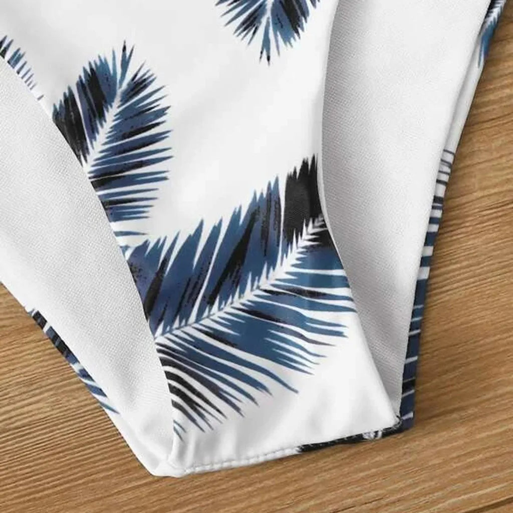 qgtao Floral Print Padded Swimsuit Bikini Set Women Push Up Y2k 2 Piece Swimwear Luxury Cover Up Beachwear Beach Mujer купальник