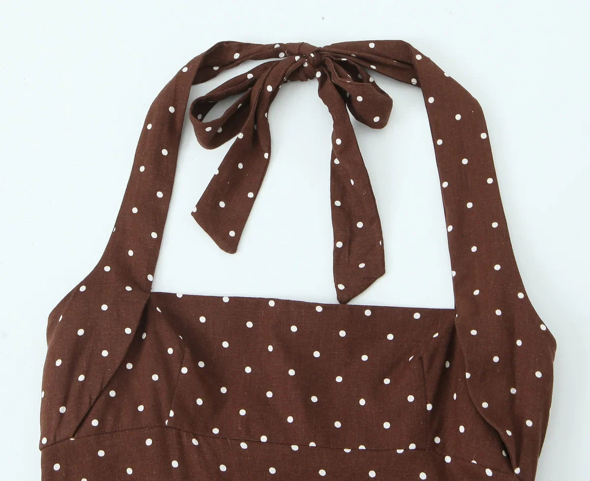 qgtao 2024 Women's Polka Dot Blend Dress Dresses Womens Holiday Midi Sale Clearance Formal Elegant Evening Summer Zevity