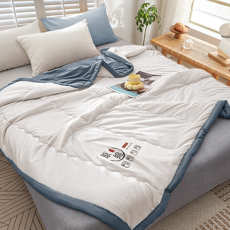Yeknu Cotton Blanket Comforter Duvet/Quilt/Comforter Summer Luxury Blanket ice silk cool thin quilt 150 single bed quilt