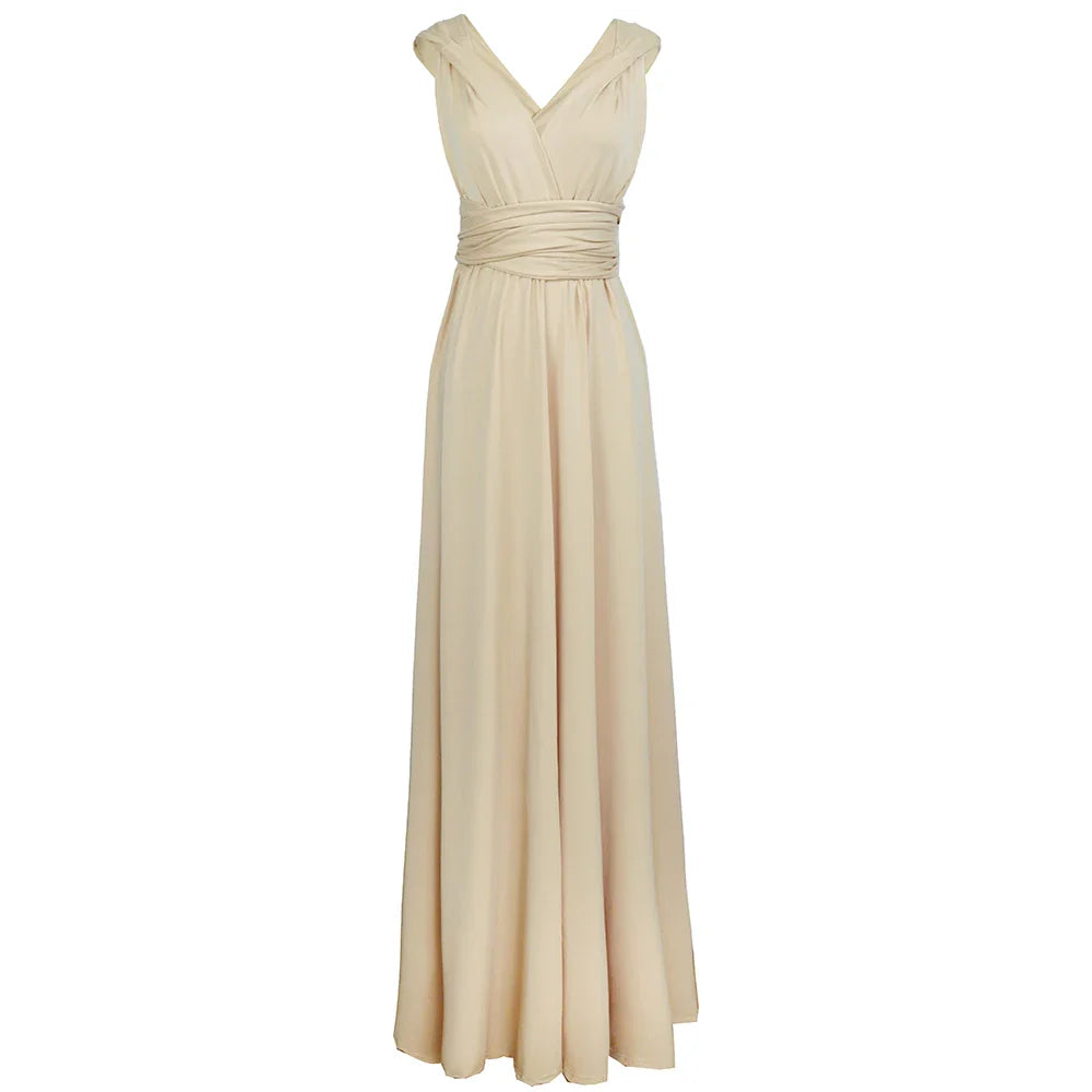 qgtao Sexy Women Multiway Wrap Convertible Boho Maxi Dress Bandage Long Dress Party Bridesmaids Robe Longue Femme