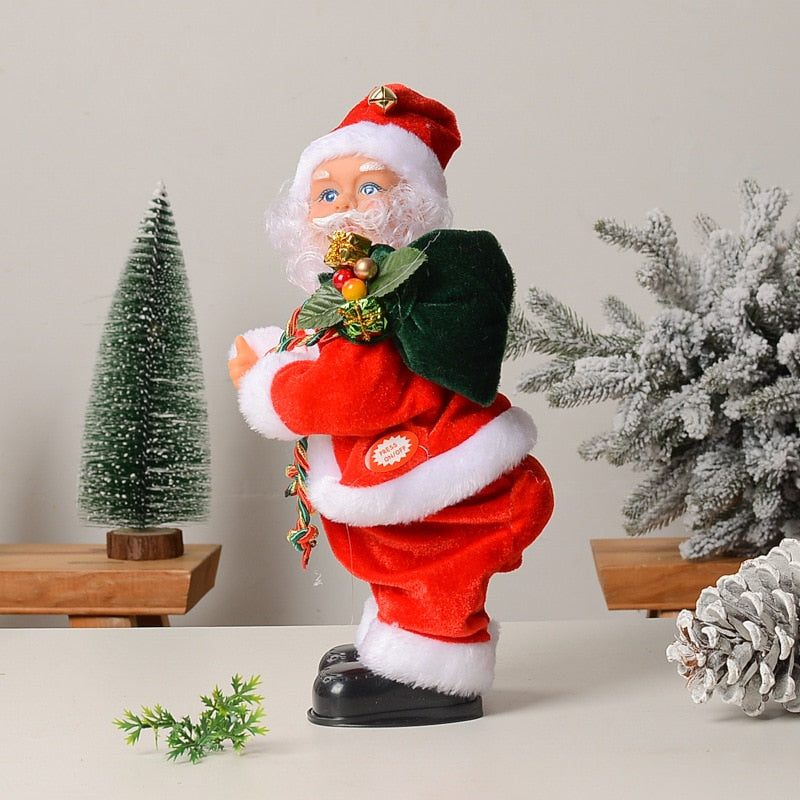 Christmas Electric Musical Hip Dancing Santa Claus Doll Toys Twerking Doll Party Christmas Decoration Gifts Ornaments for Kids