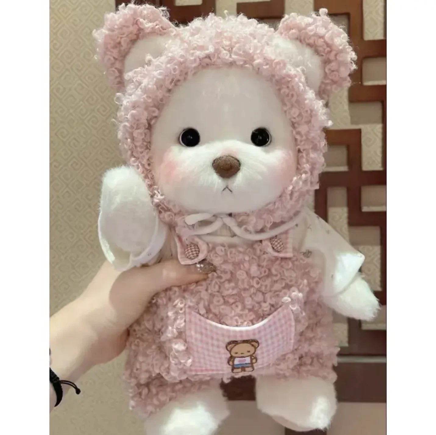 qgtao 30cm Handmade Bear Plush Toy Change Dress Cartoon Honey Cloth Baby Girl Hug Cuddly Plushie Doll for Kids Christmas Gift For Kids