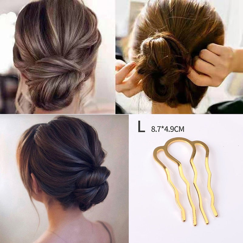 Women Hairpins Styling Clip Fluffy Stick Bun Maker Plastic Braiding Tool Ponytail Holder Hair Combs Hair Clip Accessories