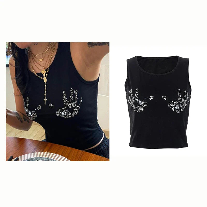 qgtao Y2k Sexy Baby Tee Summer Black T-Shirt Crop Top Clothes For Women Tops Gothic O-neck Short Sleeve 2000s Retro Hip Hop Streetwear