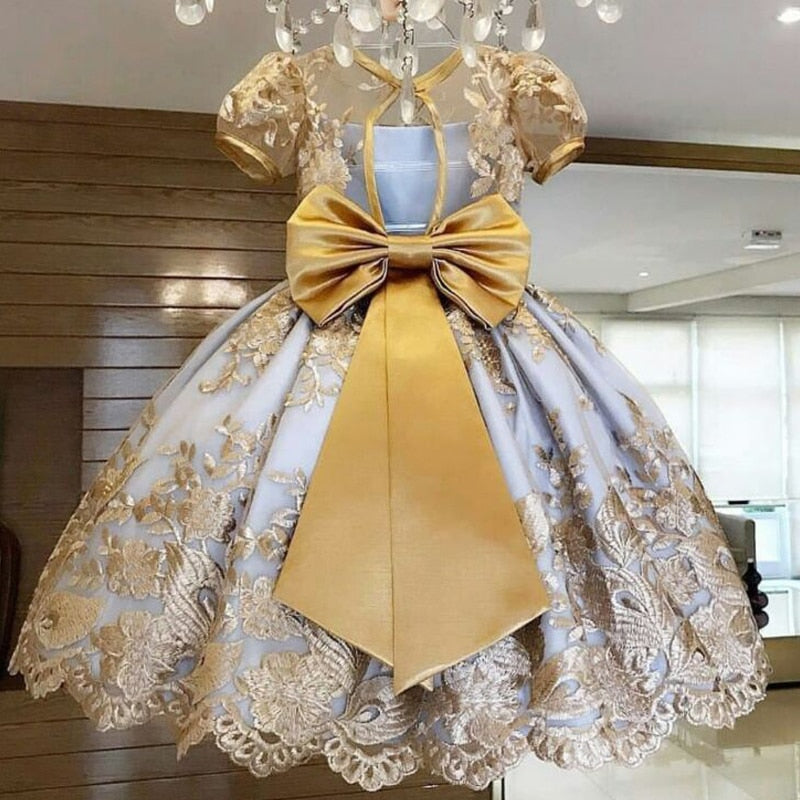 Summer Girl Dress Birthday Party Princess Dress Children Polka Dots Gown Flower Girl Wedding Tutu Fluffy Dresses Vestidos