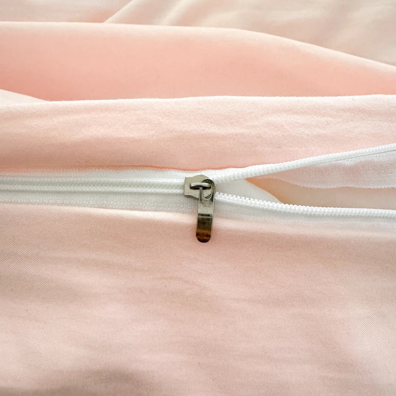 Yeknu Super Soft Towel Embroidery Bedding Set Duvet Cover Queen Full Twin Size Bed Flat Sheet Kids Girls Quilt Cover Pillowcase Kawaii