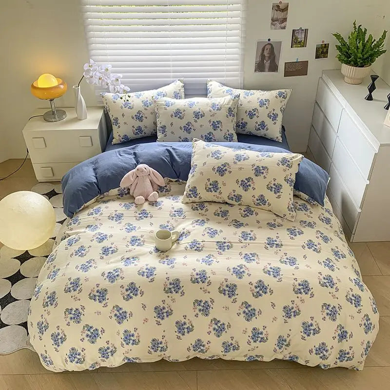 Yeknu Euro Bedding Set Free Shipping Beddings Sets Princess Style Pure Cotton Intensification Level A Bedroom Set Queen Size Bed Sheet