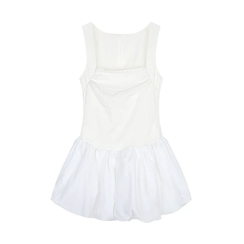 qgtao Korean style Summer Elegant Ballet Mini Dress Sexy Hot Sweet Y2k A-line Dress Women French Retro High Waist Fashion Dress