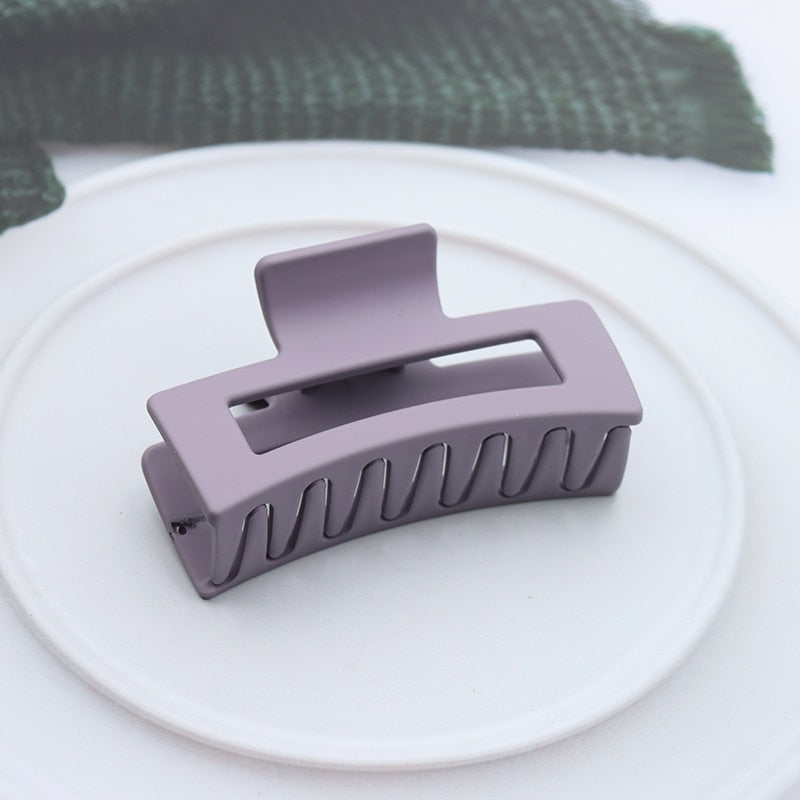 Korean Women Girls Plastic Hair Claws Hair Clips Headwear Large Size Hairpin Crab Barrette Fashion Ornament Hair Accessories