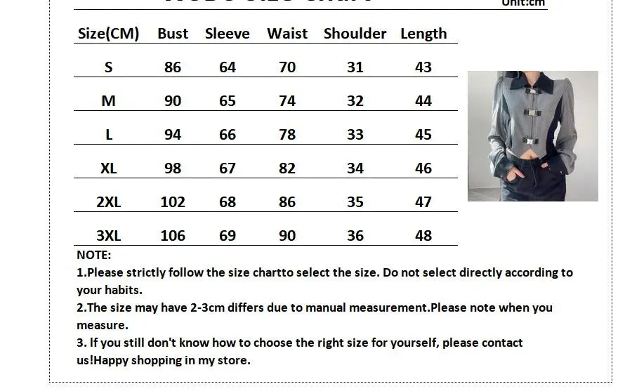 qgtao Y2k Aesthetic T-shirts Women Metal Buckle Design Crop Top Ladies Long Sleeve Patchwork Hot Girl Slim Tees