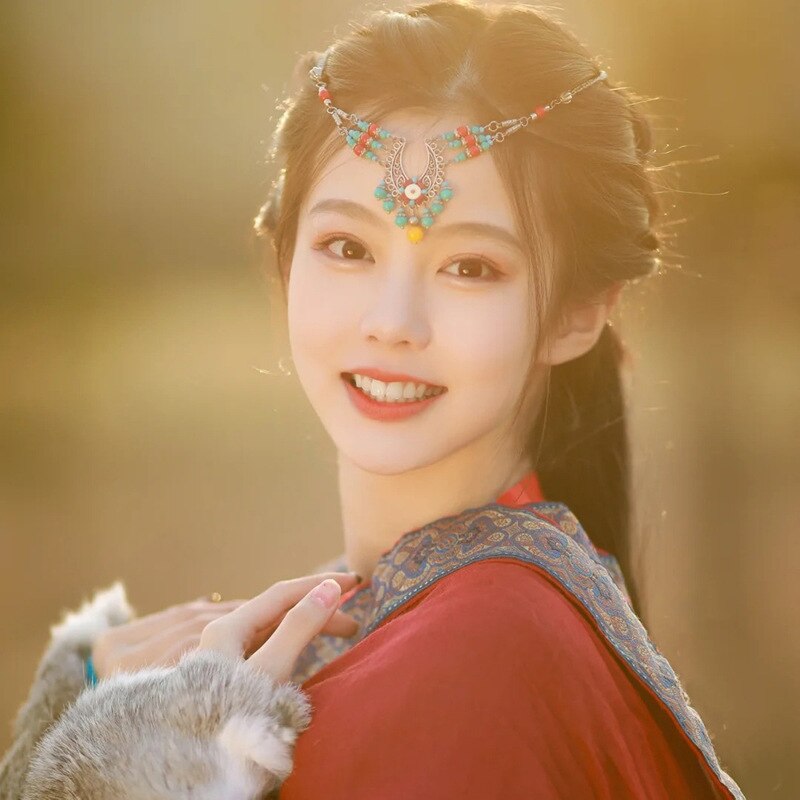 Gypsy Turkish Bohemian Head Chain Indian Hair Jewelry Tribal Forehead Dancing Wedding Hair Accesories Boho Headband Headpieces