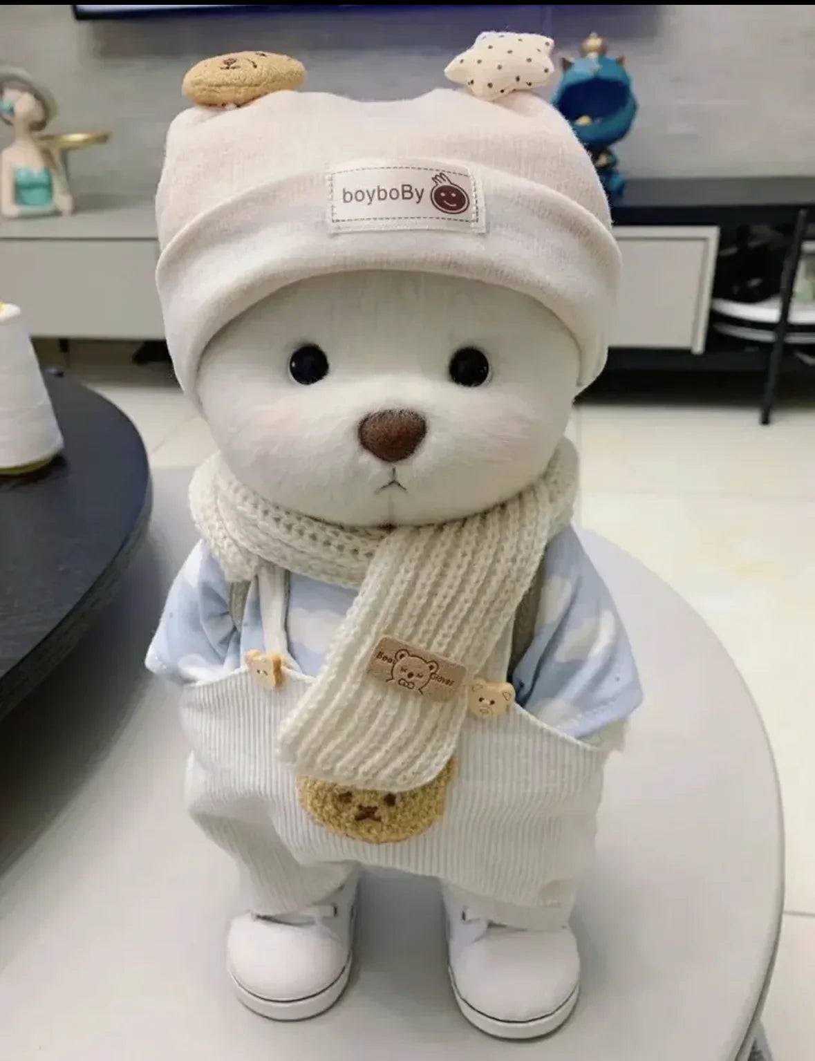 qgtao 30cm Handmade Bear Plush Toy Change Dress Cartoon Honey Cloth Baby Girl Hug Cuddly Plushie Doll for Kids Christmas Gift For Kids