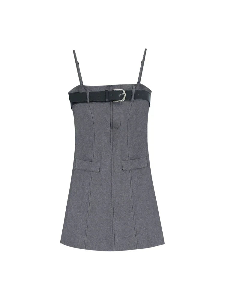 qgtao-Korean Style Two Piece Dress Set Women Elegant Blazer Coat + Strap Dress Set Female Casual France Vintage Dress Suit Spring 2023