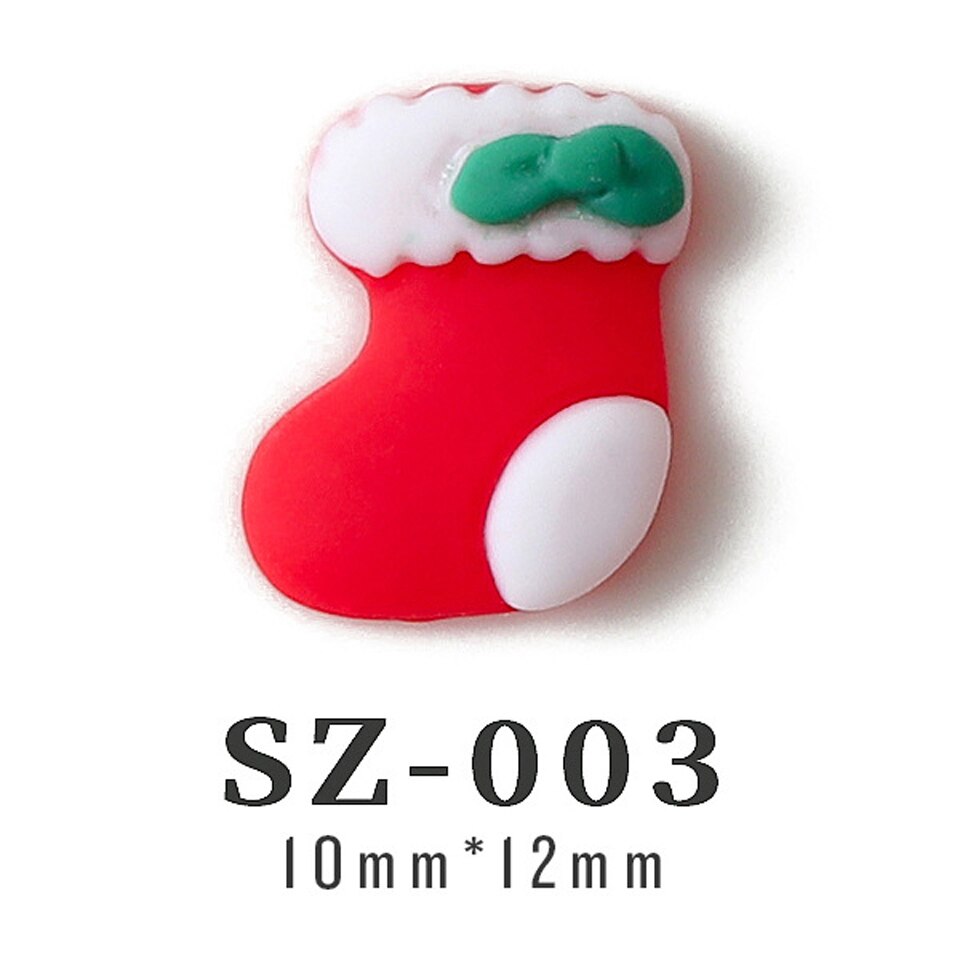50 Pieces Christmas Nail Charms Wholesale In Bulk Tree Snowman Deer Mixed Styles 3D Resin Nail Art Decoration