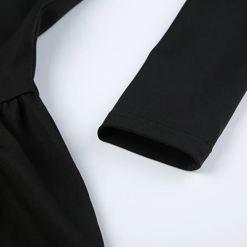 qgtao Gothic Square Neck Corset Maxi Dress