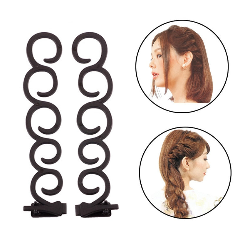 Women Hairpins Styling Clip Fluffy Stick Bun Maker Plastic Braiding Tool Ponytail Holder Hair Combs Hair Clip Accessories