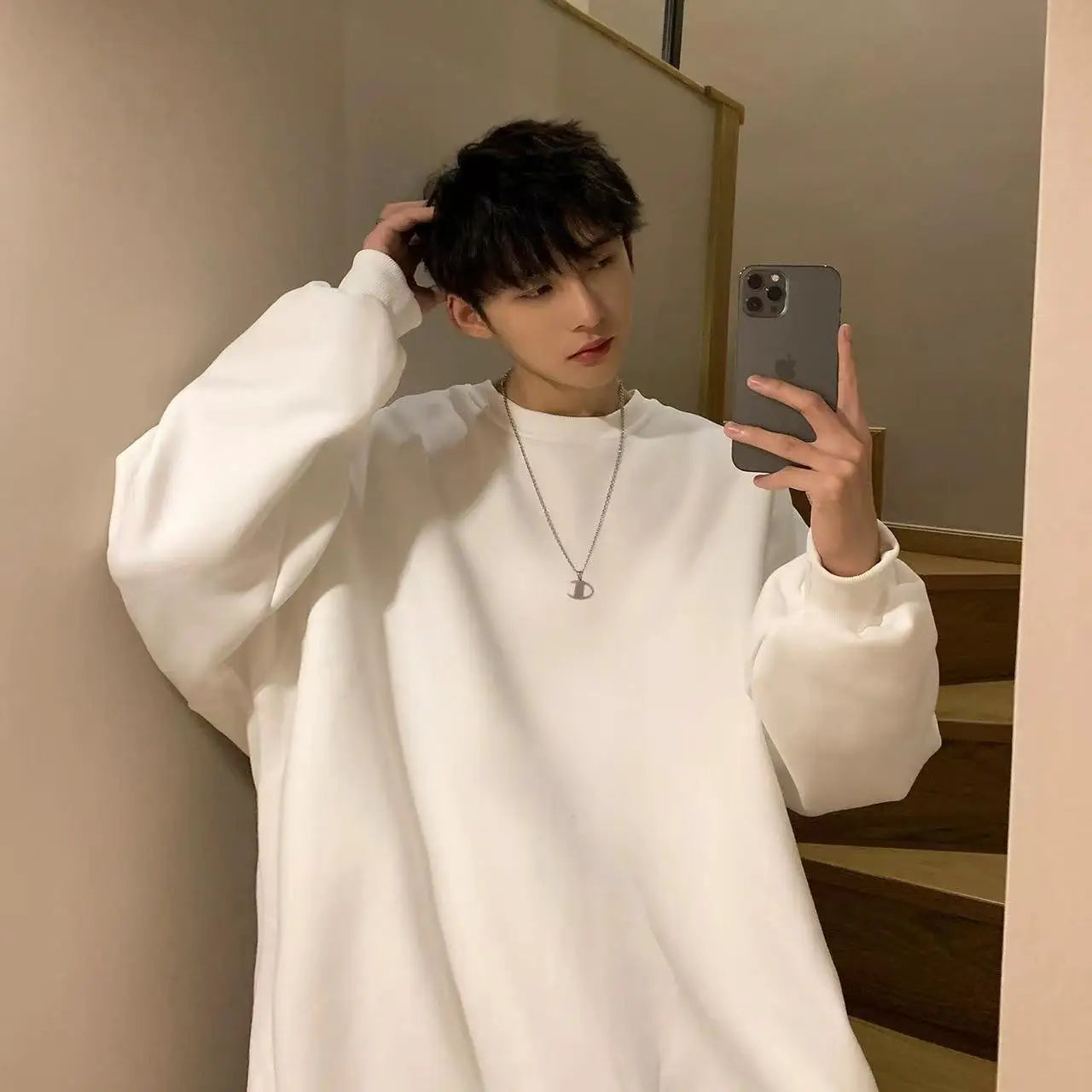 qgtao Korean Fashion Winter Suit Female New Plus Size Women Maillard Personality Loose Knit Sweater Shirt Dress Two-piece Y2k Clothes