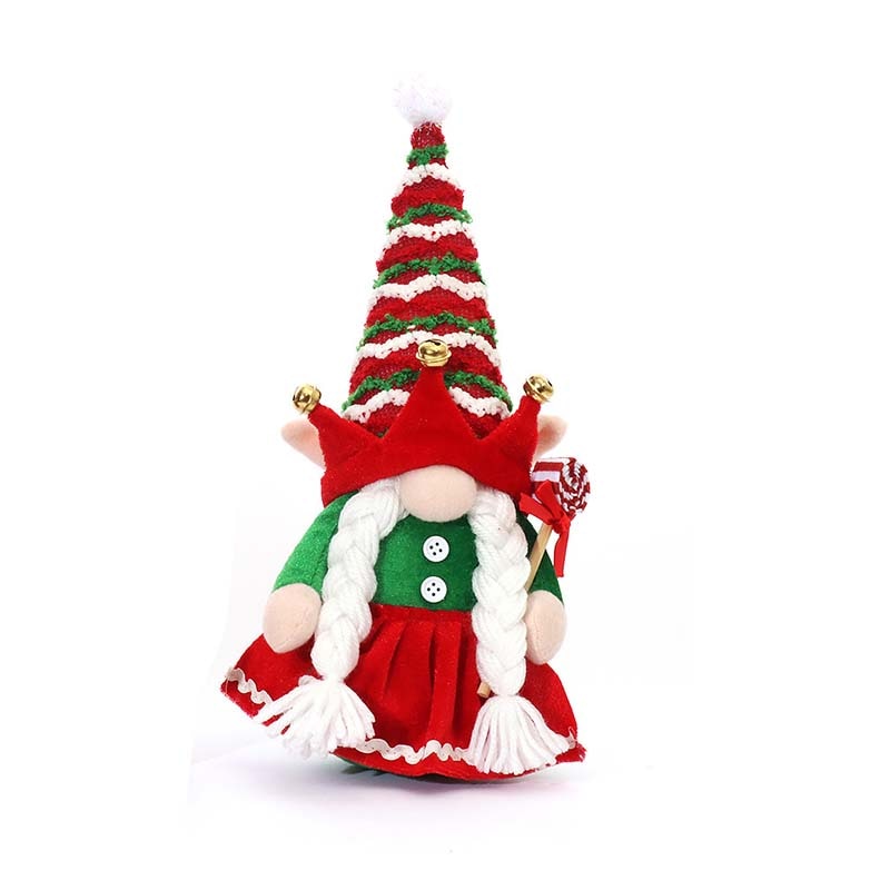 Christmas Gnomes Plush Elf Faceless Doll with Bell for Home Decor Handmade Tomte Swedish Gnome Scandinavian Figurine
