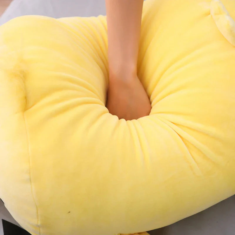 qgtao Cute Down Cotton Lying Duck Stuffed Yellow Duck Plush Toy Soft Children Pillow Cushion Nice Christmas Gifts for Girls Room Decor