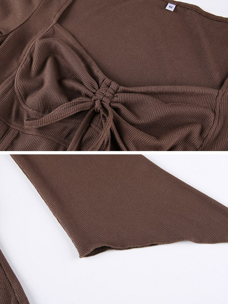 Vintage Brown Corset Dress