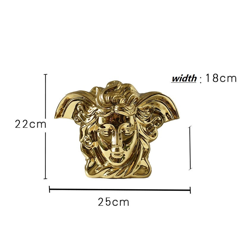 qgtao European style light luxury electroplating golden brushed ceramic metal gold vase modern dining table home decoration wedding