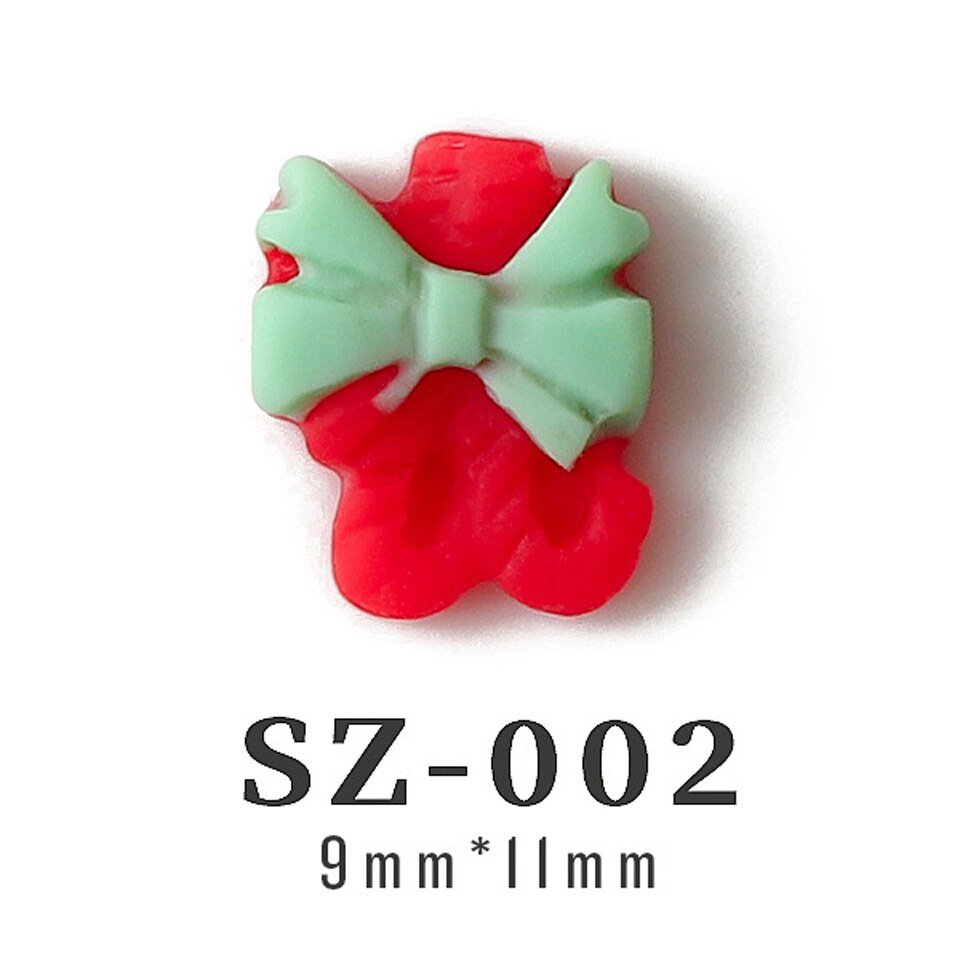 50 Pieces Christmas Nail Charms Wholesale In Bulk Tree Snowman Deer Mixed Styles 3D Resin Nail Art Decoration